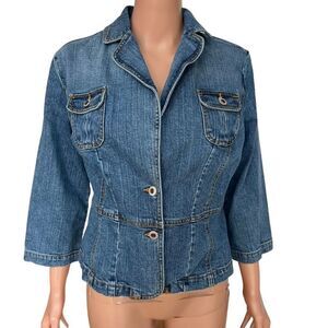 Simply Blue denim jean jacket size L